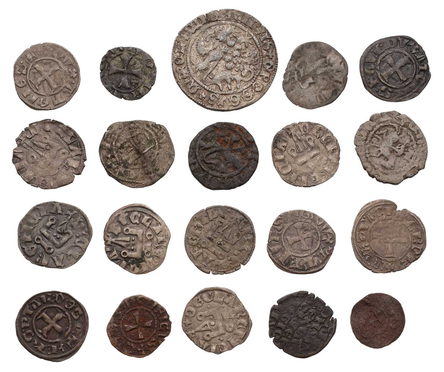 A Group of European Medieval Hammered Coins, mostly Crusader states ...