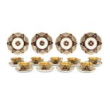 An Austrian Porcelain Tea Service, early 20th century, decorated with the "Alhambra" pattern,