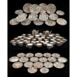 An Assembled Cantonese Porcelain Tea and Coffee Service, 19th century and later, decorated in the