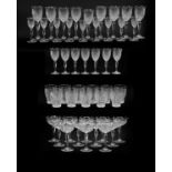 A Cut-Glass Table Suite, Stevens & Williams, early 20th century, with fan, slice and diamond cut