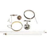 A Small Quantity of Jewellery, comprising of a garnet and split pearl brooch, length 4.7cm; two