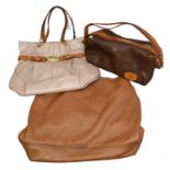 A Mulberry Effie Hobo Leather Bag in Tan, with brass toned hardware, tan leather trims, with