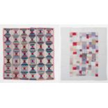 Late 19th Century Patchwork Quilt, comprising coloured printed cottons in square and rectangular