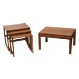 A Nest of Three G-Plan Teak Tables, together with a small teak coffee table of similar date (2)