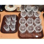 A Part Suite of Waterford Crystal "Lismore" Pattern, comprising: six hock glasses, six brandy