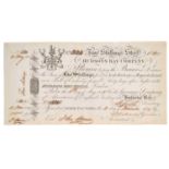 Canada, Hudson's Bay Company, Five Shillings 1832, dated London, 11th May 1820 and York Factory,