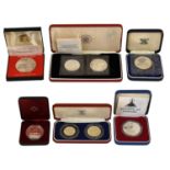 Various World Silver Proof Coins, to include: Iceland, two-coin set 1974, 1000 and 500 kronur,