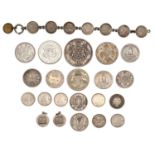 Assorted World Silver Coins, to include: Romania 5 lei 1880B, good fine; Austria, florin 1862B