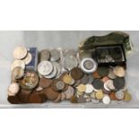 Assorted British and World Coins, highlights include a Charles I hammered sixpence, mintmark