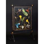 Taxidermy: A Victorian Asian Tropical Bird Firescreen or Room Divider, circa 1860-1879, by George