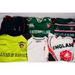 Rugby Union - Three Leicester Tigers replica shirts, sizes L,