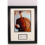 James Bond 007 - A photograph and signature montage with image of German actor Gert Frobe as Auric