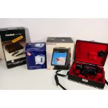 Lot to include a Chinon 310 Pacific film camera in protective case,