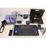 A mixed lot to include a boxed Advent Illuminated Keyboard, Sony Dream Machine Clock Radio,