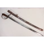 An 1877 pattern cavalry sabre, 77 cm (l) blade stamped Heinr Zelinka, Wien,