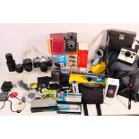 Photography - Cameras and accessories to include a Mamiya DSX 1000, JVC Video Camera,