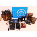 Lot to include cameras, binoculars, watches and other.