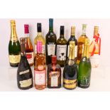 Thirteen bottles of wine to include Champagne, Chardonnay, Chenin Blanc, Pinot Grigio,