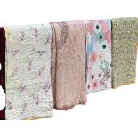 Four assorted quilts including patchwork.
