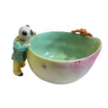 Chinese figure pouring cup, seal mark.