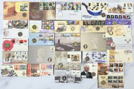 Twenty Seven Royal mail/Royal Mint Medalic First Day Coin Covers (27)