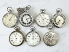A group of pocket watches including Ingersoll, Smiths,