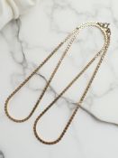 A 9ct yellow gold box link necklace, length 60 cm. CONDITION REPORT: 13.