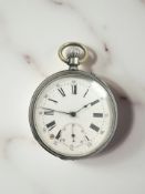 An open face pocket watch, the movement signed Longines, Gold Medal, Paris,