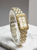 A Lady's Raymond Weil bi-coloured Tango wrist watch with mother of pearl dial,