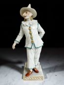 A Meissen porcelain figure of Pagliacco, from the Commedia Dell'Arte series, modern,