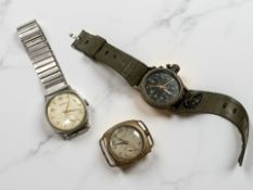 A vintage Elkington wristwatch together with a Certina wristwatch on expansion strap and Quartz