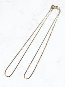 An 18ct yellow gold fine necklace,