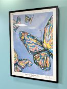 An advertising poster 'Bonnie Mcbutterflee', 58 cm x 82 cm.