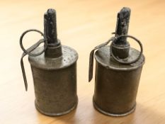 Two inert Polish RG-42 grenades, height 13 cm.