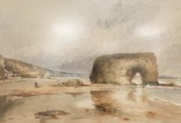 George Edward Horton (1859 - 1950) : Marsden Rock, watercolour, signed bottom left, 43 cm x 63 cm,