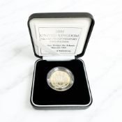 A Royal Mint 2001 United Kingdom silver proof piedfort two pound coin, 'Wireless Bridges,