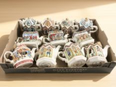 A collection of Sadler teapots.