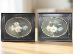 19th Century School : Still life of flowers, oil on canvas, 36 cm x 46 cm,