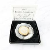 A Royal Mint 1997 United Kingdom silver proof piedfort two pound coin,