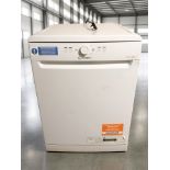 An Indesit dish washer.