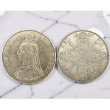 A Victorian double florin 1887,