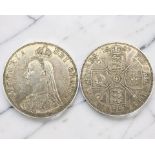 A Victorian double florin 1887,