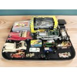 A group of die cast vehicles including Maisto, Matchbox, Corgi Chitty Chitty Bang Bang,