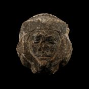 Medieval Stone Female Head