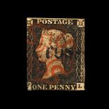 Victorian Penny Black with 'Charing Cross' Cancellation