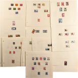 World Stamps on Album Pages