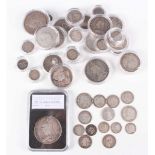 A collection of Victoria silver coinage, including Young Head, Jubilee Head and Veiled Head
