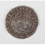 A Henry VIII second coinage groat 1509-1547, mintmark lis, Tower Mint, bust D, saltires in forks