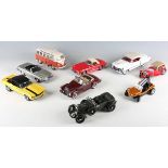 Seventeen Franklin Mint 1:24 scale diecast metal model cars, comprising 1929 Bentley, with