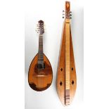 A Japanese mandolin by Kunishima, together with a dulcimer, both with soft cases, previously owned